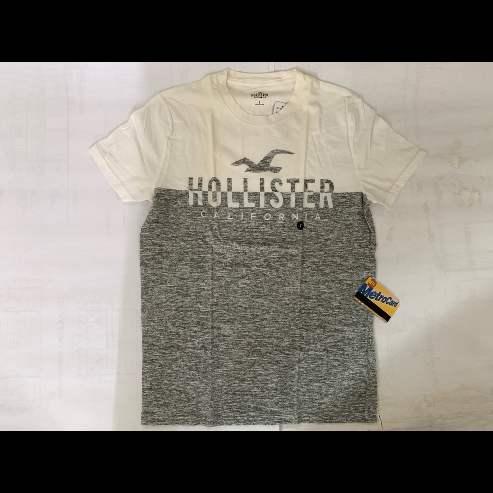 Hollister White/grey Shirt